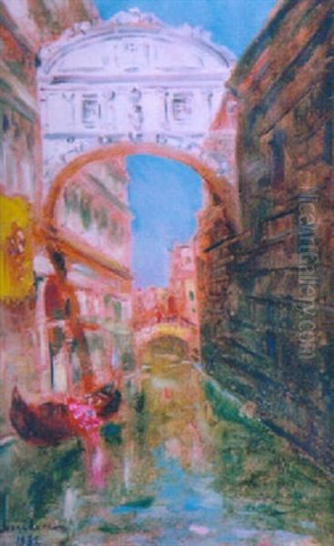 Bridge Of Sighs Oil Painting by Giuseppe Conedera