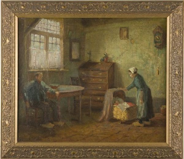 Family Interior Oil Painting by Thomas Raphael Congdon