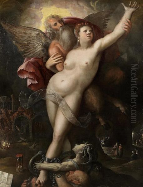 An Allegory Of Truth Oil Painting by Gillis Congnet the Elder