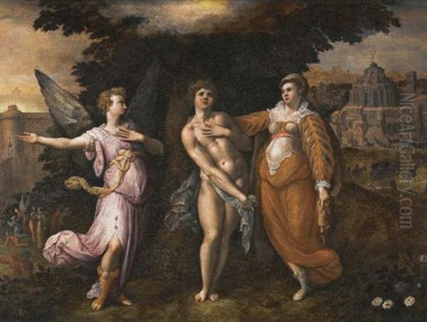 An Allegory Of Religious Life Oil Painting by Gillis Congnet the Elder