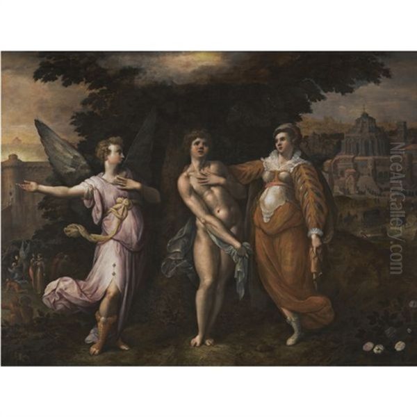 Allegory Of The Religious Life Oil Painting by Gillis Congnet the Elder