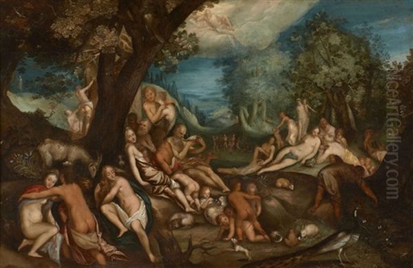 Le Jardin D'eden Oil Painting by Gillis Van Coninxloo III