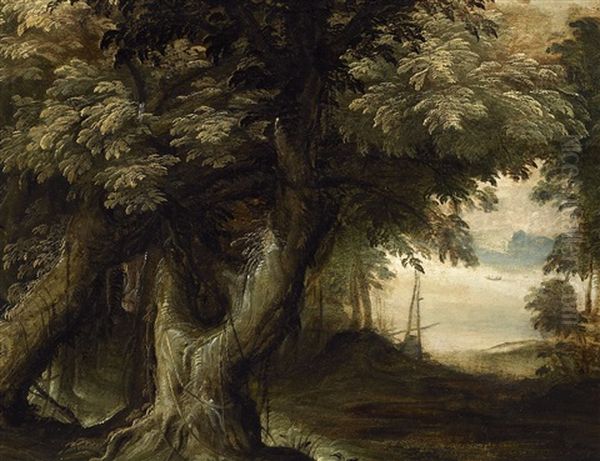 Waldlandschaft Oil Painting by Gillis Van Coninxloo III