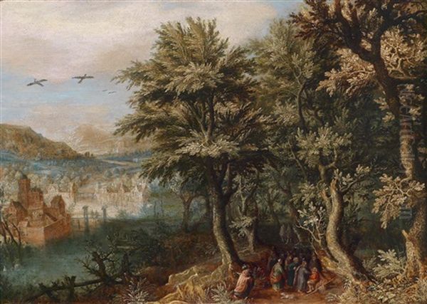 Waldlandschaft Mit Biblischer Staffage Oil Painting by Gillis Van Coninxloo III