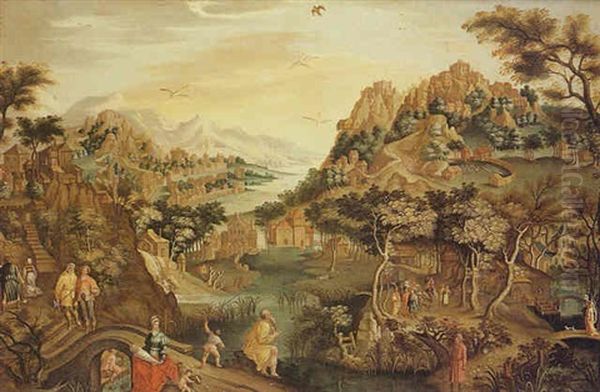 Paysage Oil Painting by Gillis Van Coninxloo III