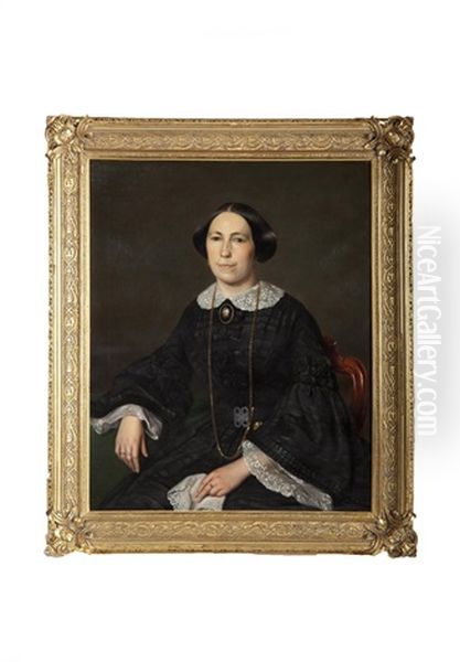 Portrait Of A Lady Oil Painting by Pierre de Connick