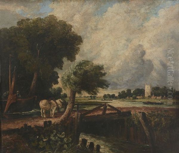 Dedham Oil Painting by John Constable