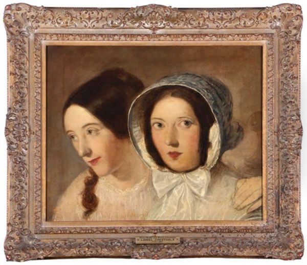 Double Portrait, Maria (minna) And Housekeeper, Miss Noble Oil Painting by John Constable