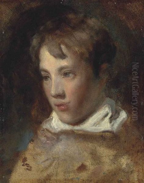 Portrait Of One Of The Artist's Sons, Traditionally Identified As John Charles Constable (1817-1841) Oil Painting by John Constable