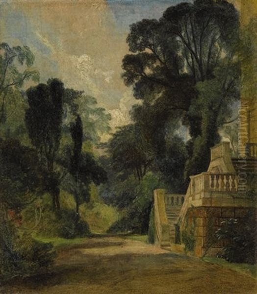 A View Near Dedham Oil Painting by John Constable