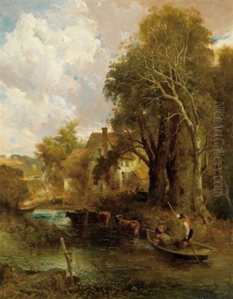 Muhle Am Flus Oil Painting by John Constable