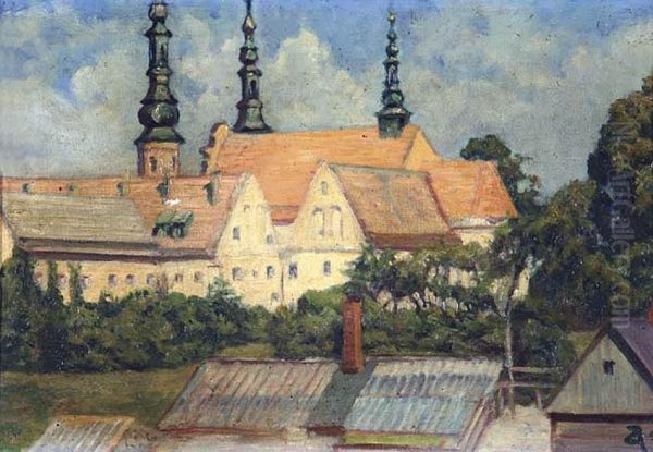 Kosciol W Warcie Oil Painting by Zygmunt Andrychiewicz