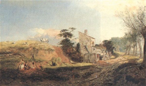 Idylle Am Land Oil Painting by John Constable