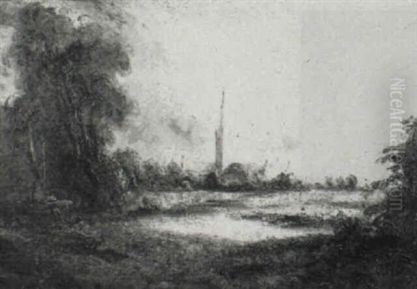 View Of Salisbury Oil Painting by John Constable