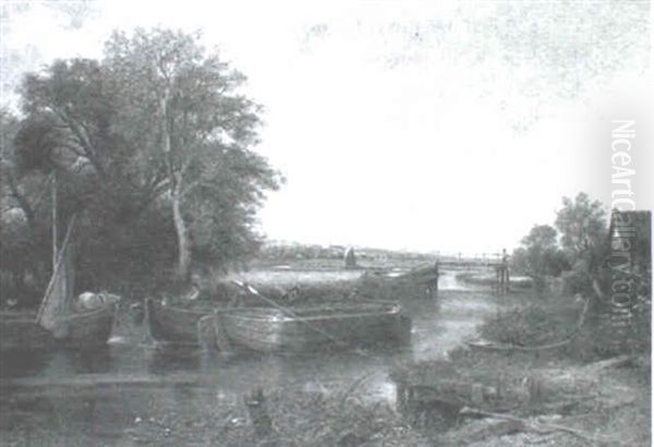 View Of The Stour Near Dedham Oil Painting by John Constable