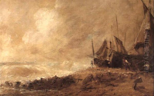 A Sea Beach, Brighton Oil Painting by John Constable