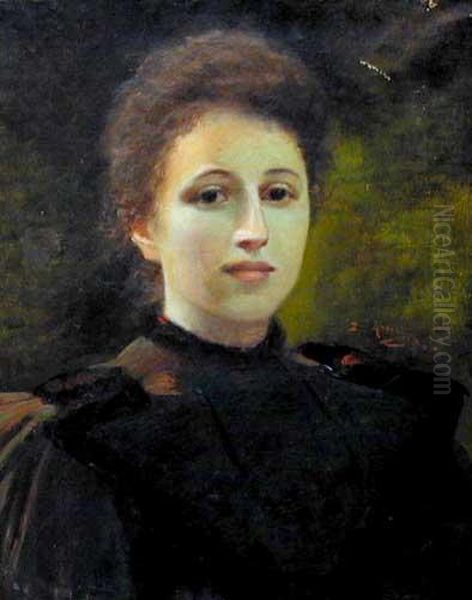 Portret Mlodej Kobiety Oil Painting by Zygmunt Andrychiewicz