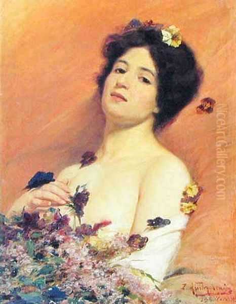 Wiosna, 1898 R. Oil Painting by Zygmunt Andrychiewicz