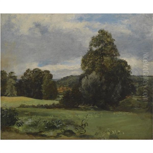 View Of The Entrance To Fen Lane Oil Painting by Lionel Bicknell Constable