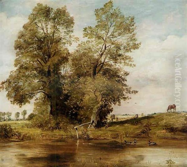 On The Brent Oil Painting by Lionel Bicknell Constable