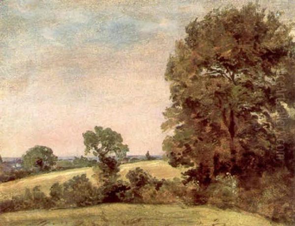 Wooded Landscape Oil Painting by Lionel Bicknell Constable