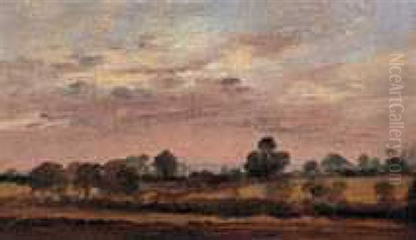 Landscape With Trees Oil Painting by Lionel Bicknell Constable