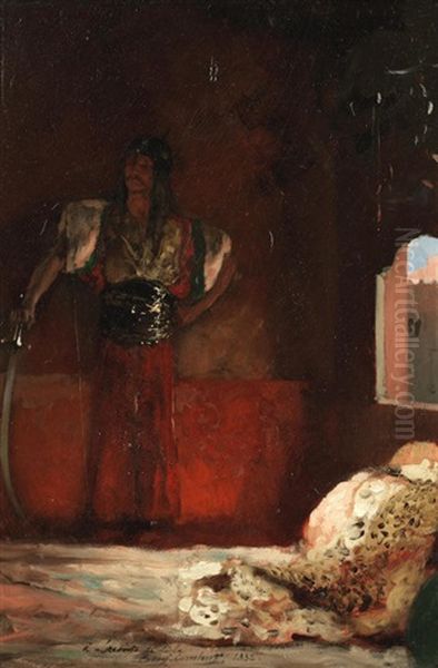 The Janissary Oil Painting by Benjamin Constant