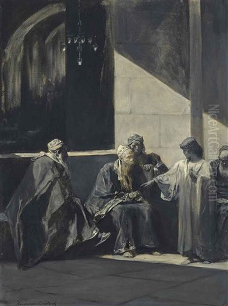 Christ Teaching In The Temple Oil Painting by Jean Joseph Benjamin Constant