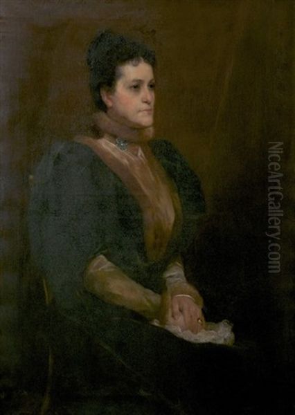 Portrait Of Mrs. W. J. White by Jean Joseph Benjamin Constant