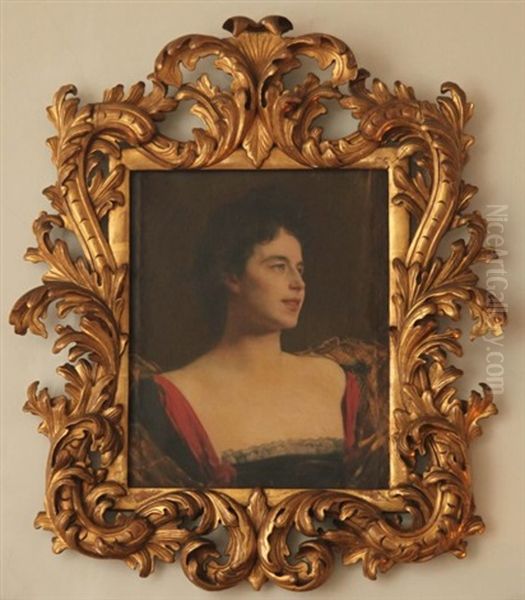 Portrait De Isabelle Nenot Oil Painting by Jean Joseph Benjamin Constant