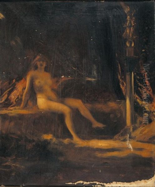 Feodora Oil Painting by Jean Joseph Benjamin Constant