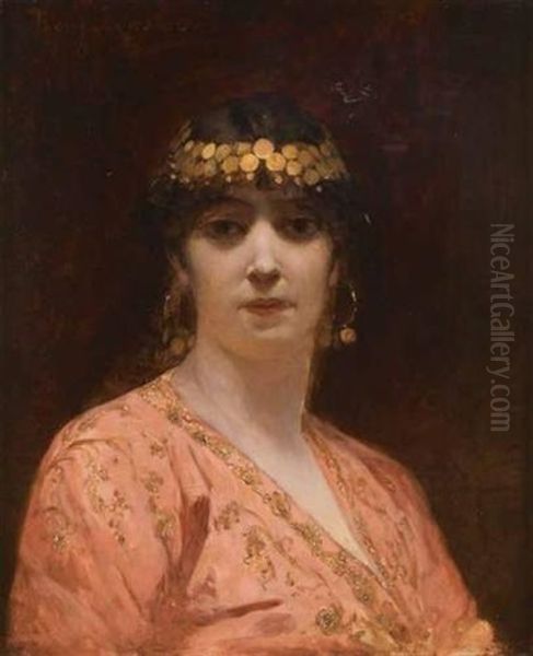 Odalisque Oil Painting by Jean Joseph Benjamin Constant