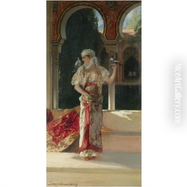 Au Harem Oil Painting by Jean Joseph Benjamin Constant