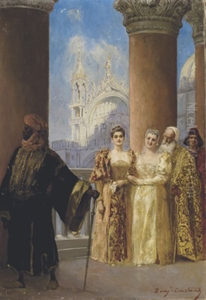 Princesses Venitiennes Et Leur Garde Maure Oil Painting by Jean Joseph Benjamin Constant