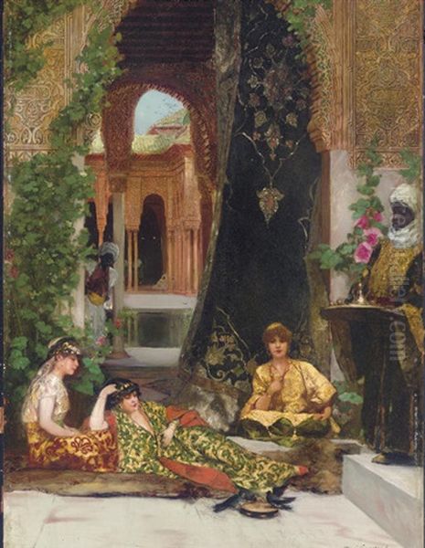 Harem Women Oil Painting by Jean Joseph Benjamin Constant