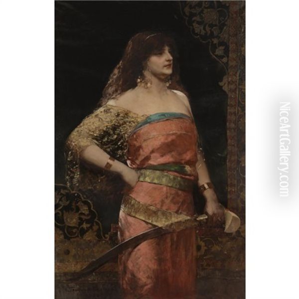 Judith Oil Painting by Jean Joseph Benjamin Constant