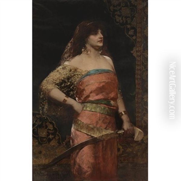 Judith Oil Painting by Jean Joseph Benjamin Constant