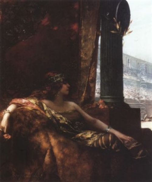 L'imperatrice Theodora Au Colisee Oil Painting by Jean Joseph Benjamin Constant