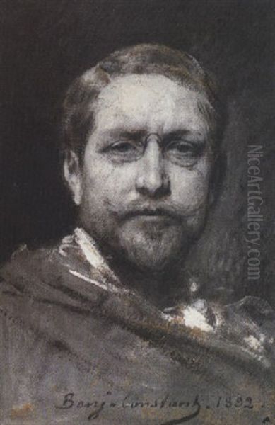 Autoportrait Oil Painting by Jean Joseph Benjamin Constant