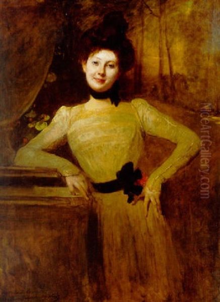 Jeune Mutine Oil Painting by Jean Joseph Benjamin Constant