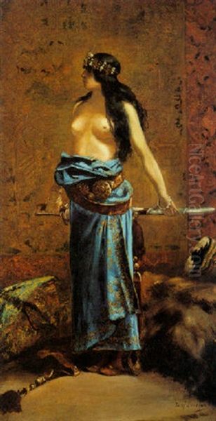 La Belle Odalisque Oil Painting by Jean Joseph Benjamin Constant