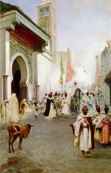 Mehmed Ii Entering Constantinople, 1453 Oil Painting by Jean Joseph Benjamin Constant