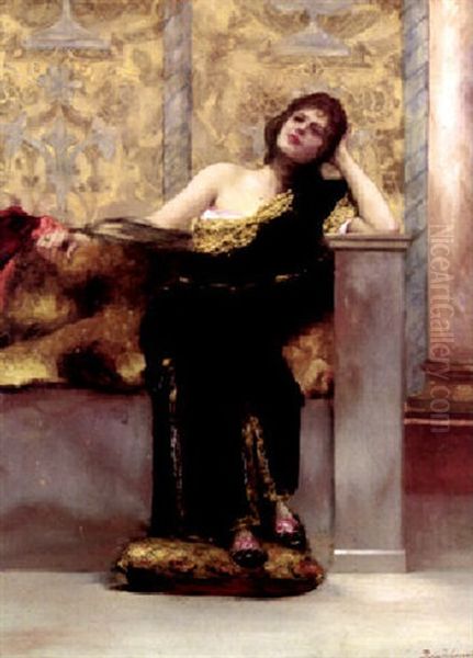 The Odalisque Oil Painting by Jean Joseph Benjamin Constant