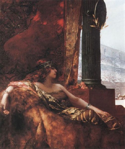 L'imperatrice Theodora Au Colisee Oil Painting by Jean Joseph Benjamin Constant