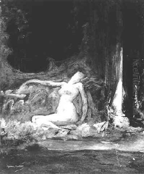 An Odalisque Oil Painting by Jean Joseph Benjamin Constant