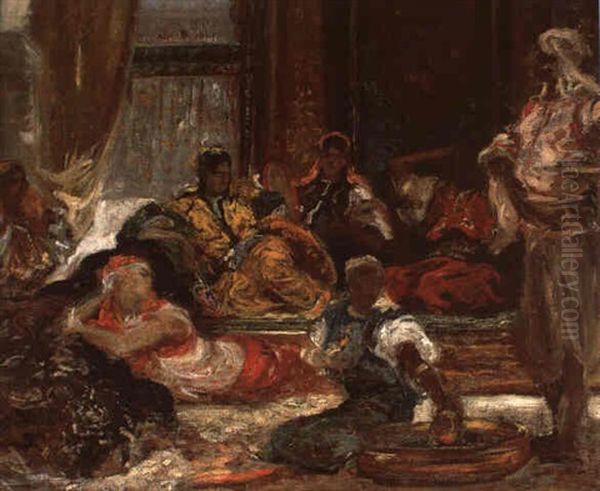 Les Odalisques Oil Painting by Jean Joseph Benjamin Constant