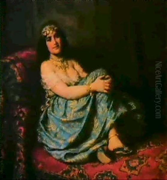 Orientalist Maiden Oil Painting by Jean Joseph Benjamin Constant