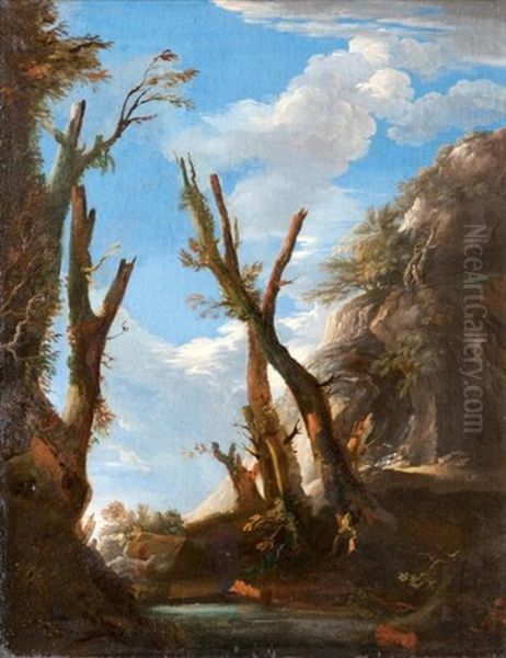 Paysage Italien Oil Painting by Jean-Antoine Constantin d'Aix