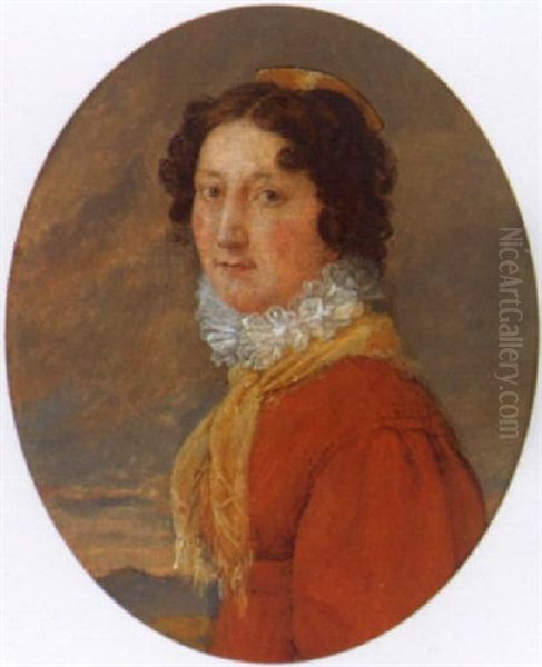 Portrat Von Jeanne Suzanne Constantin Oil Painting by Auguste Aristide Fernand Constantin