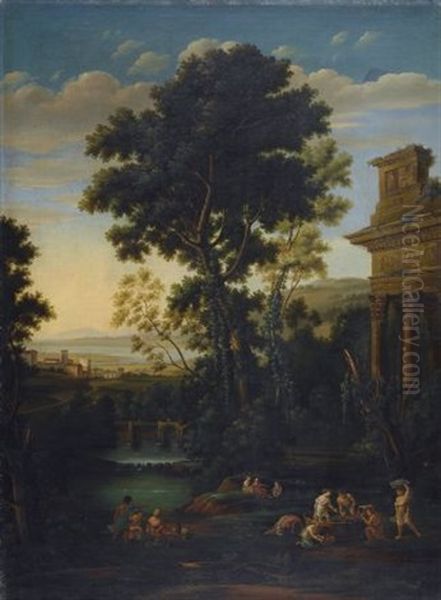 Paesaggio Napoletano Oil Painting by Domenico Conte